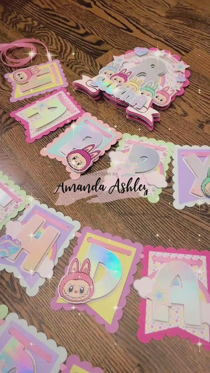 Labubu Birthday Party Banner