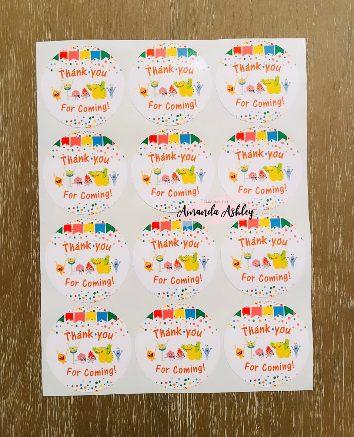 Simple Songs Favor Stickers