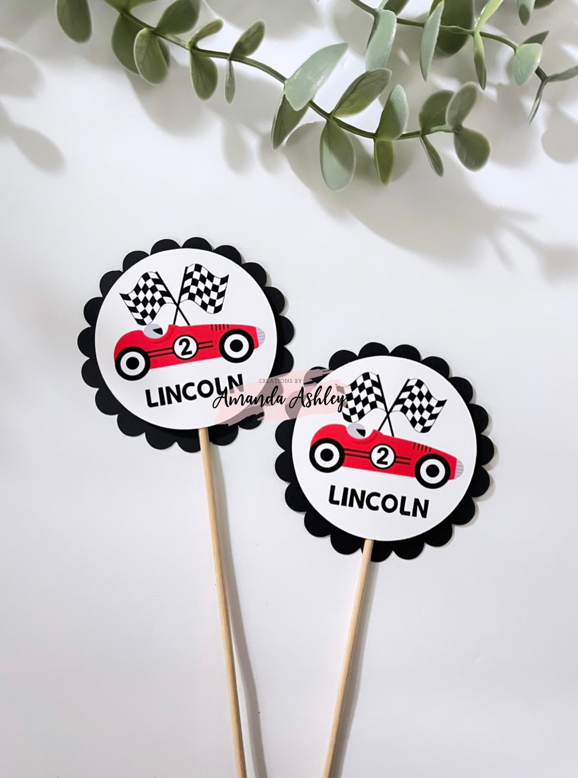 Racecar Cupcake Toppers