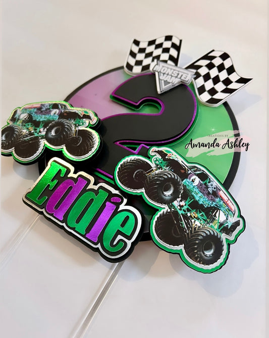 Monster Trucks Cake Topper