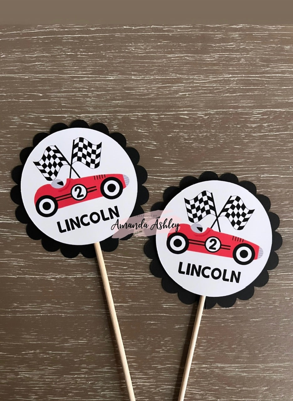 Racecar Cupcake Toppers