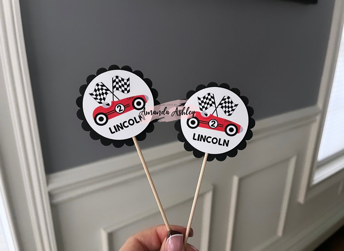 Racecar Cupcake Toppers