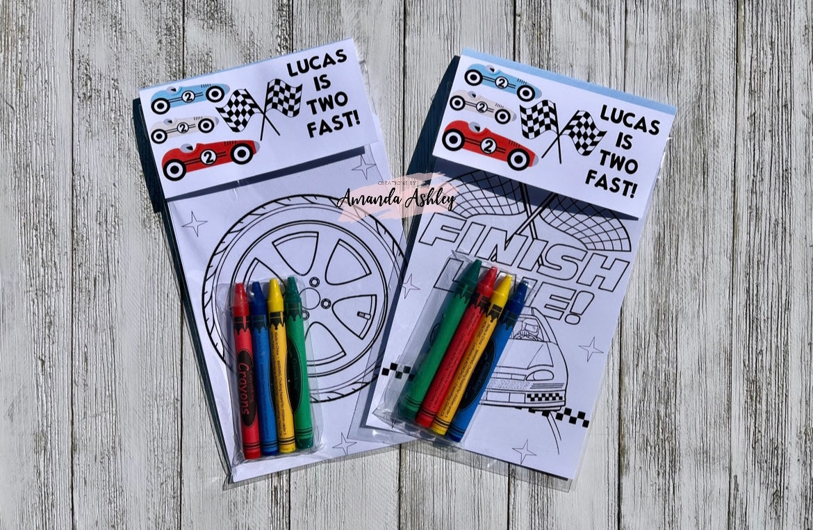 Racecar Coloring Favors