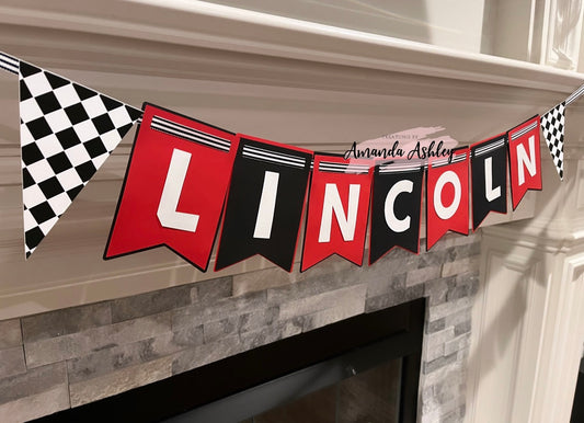 Racecar Birthday Banner