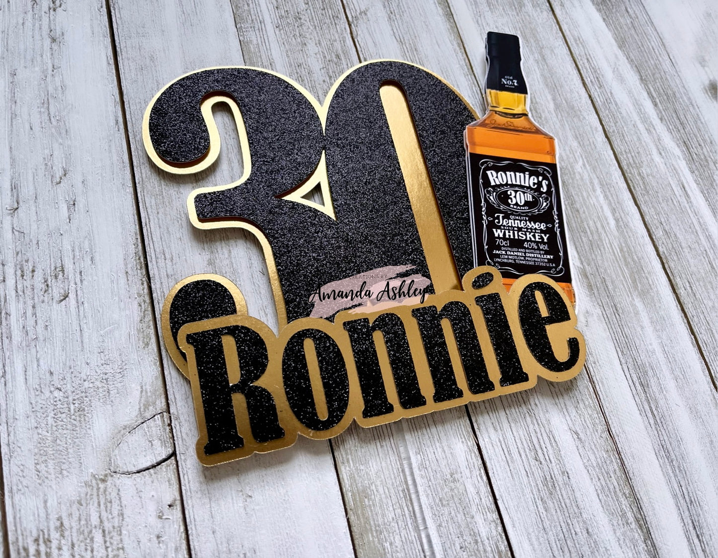 Whiskey Cake Topper