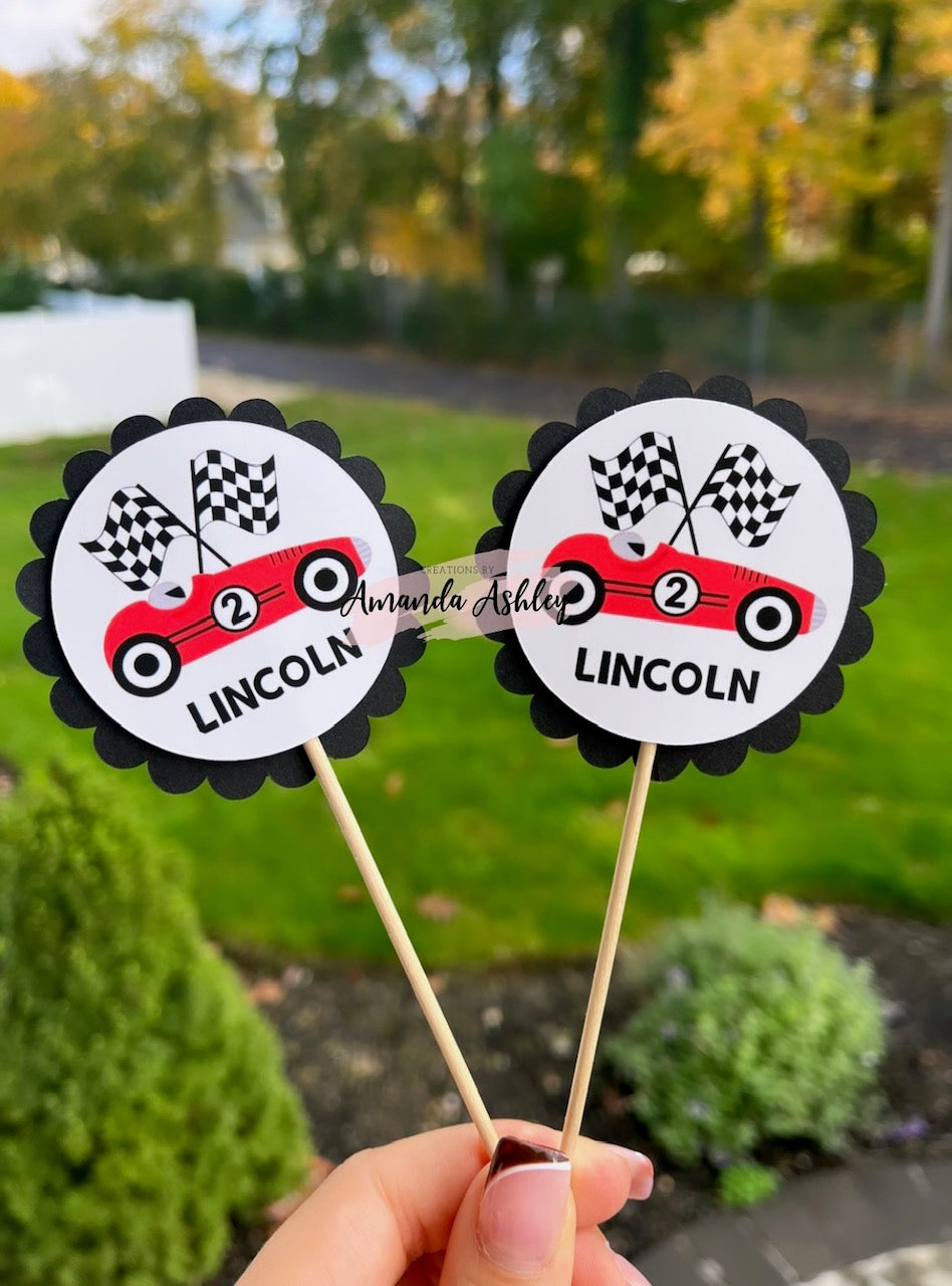 Racecar Cupcake Toppers