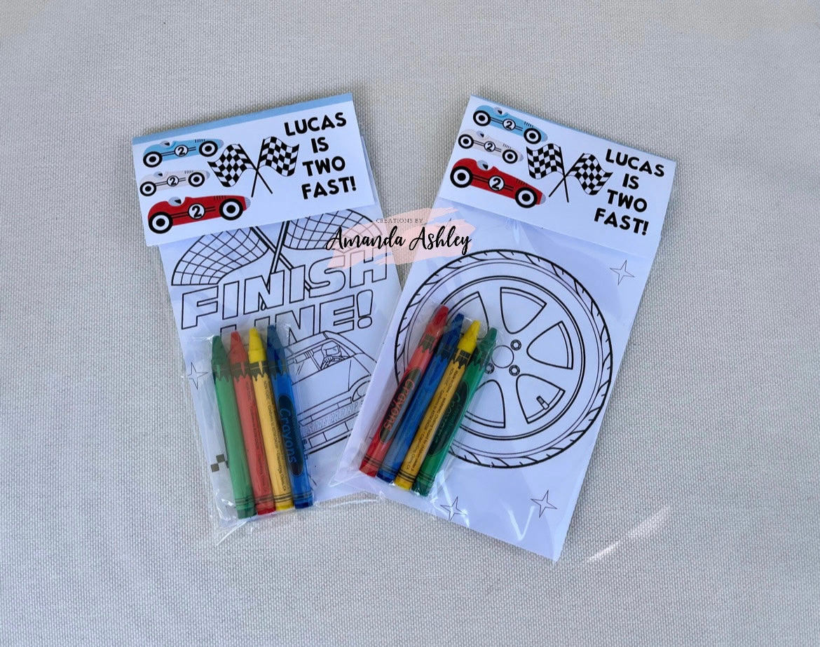 Racecar Coloring Favors