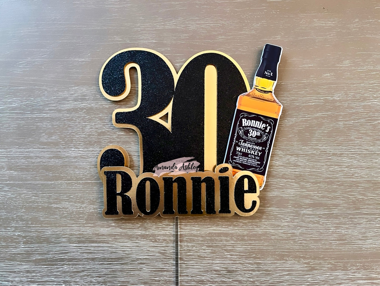 Whiskey Cake Topper