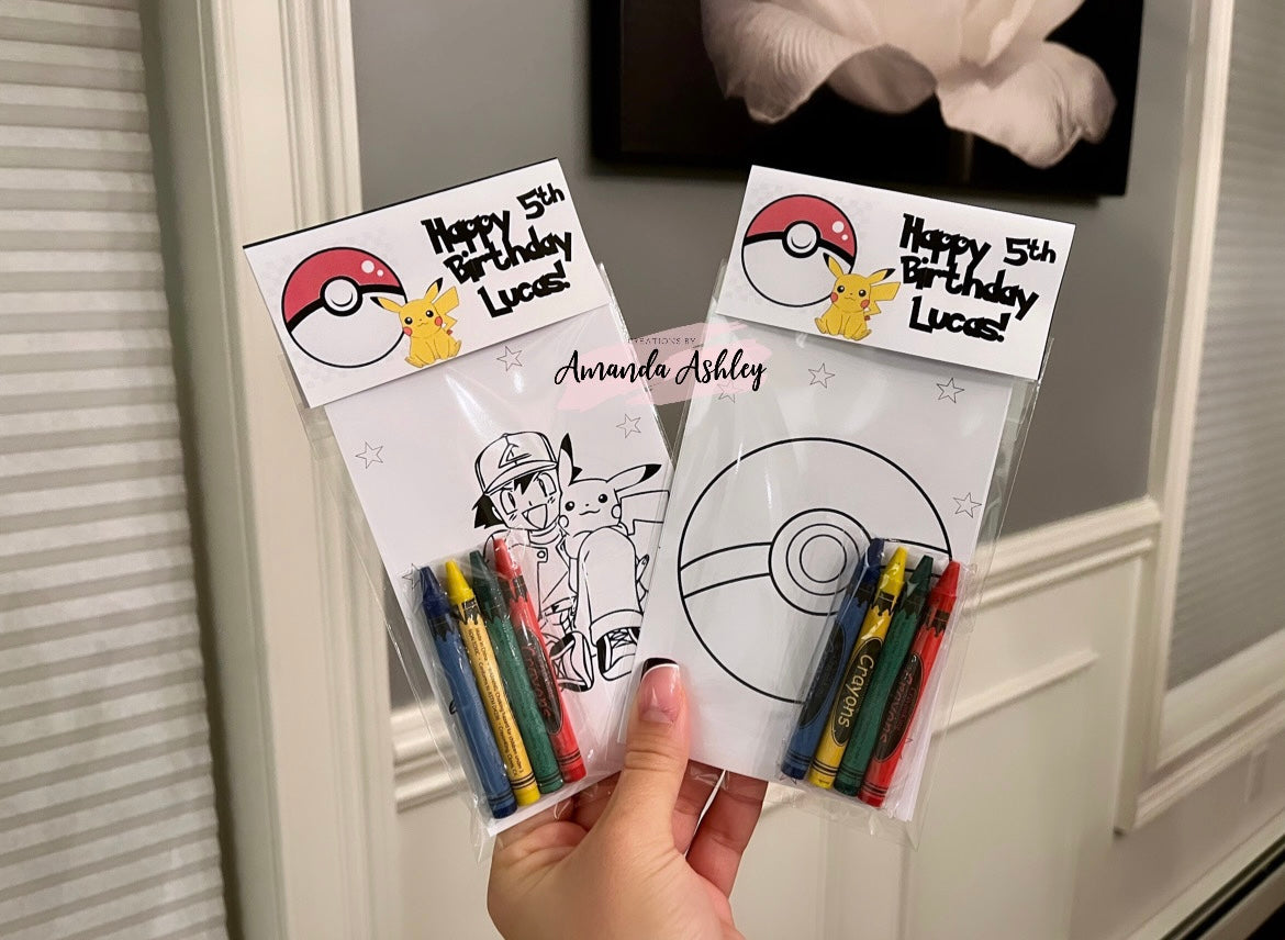 Pokemon Coloring Cards