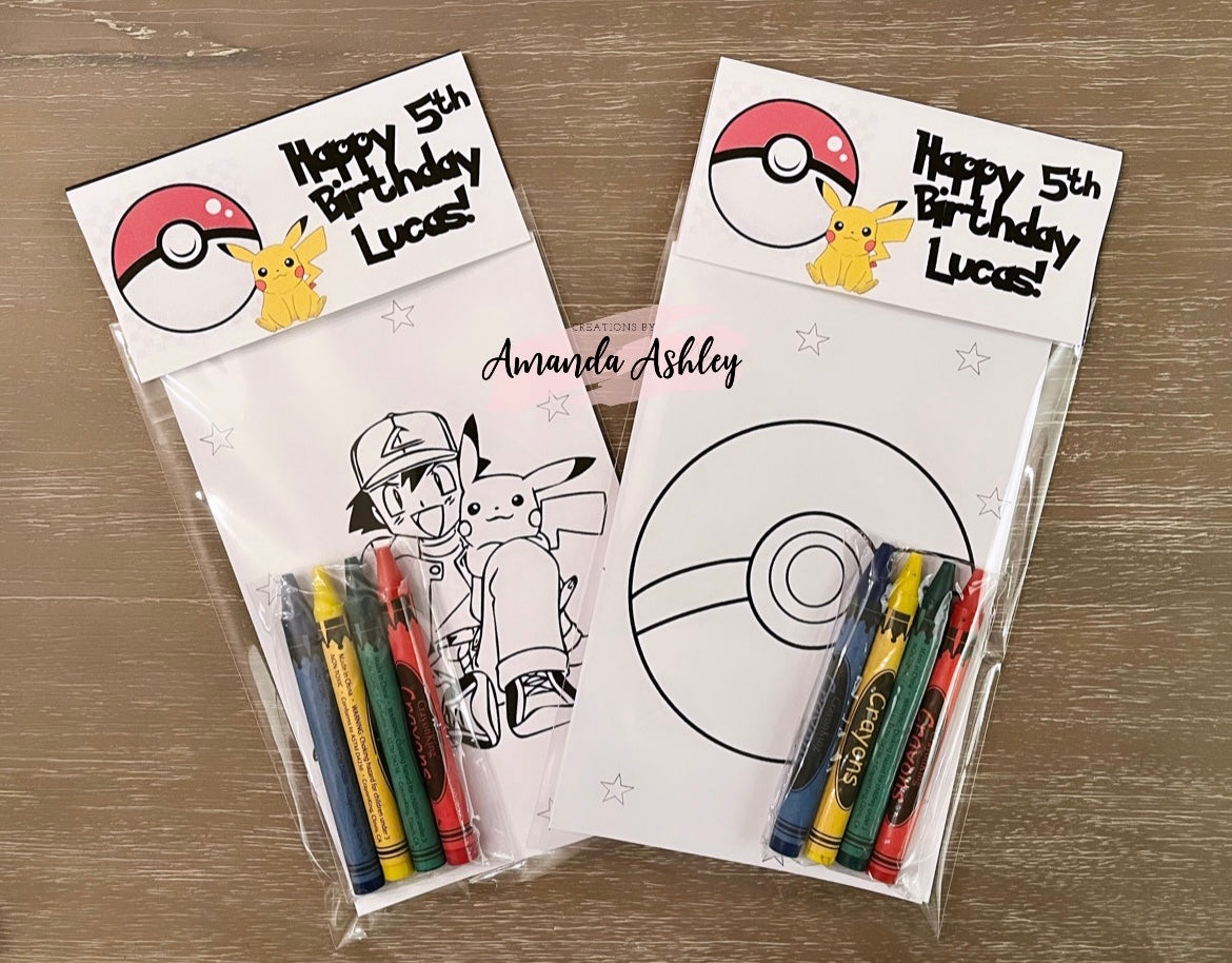 Pokemon Coloring Cards