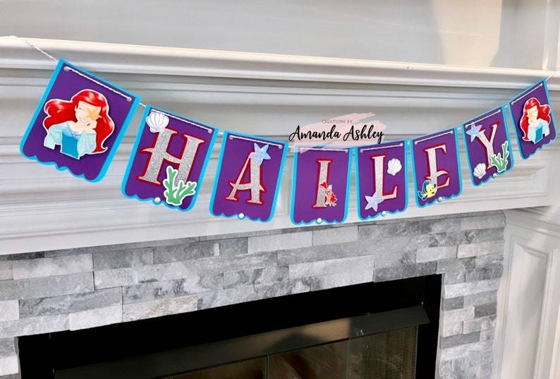 Little Mermaid Birthday Banner